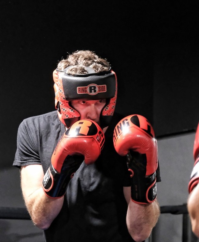Josh Garellek boxing training